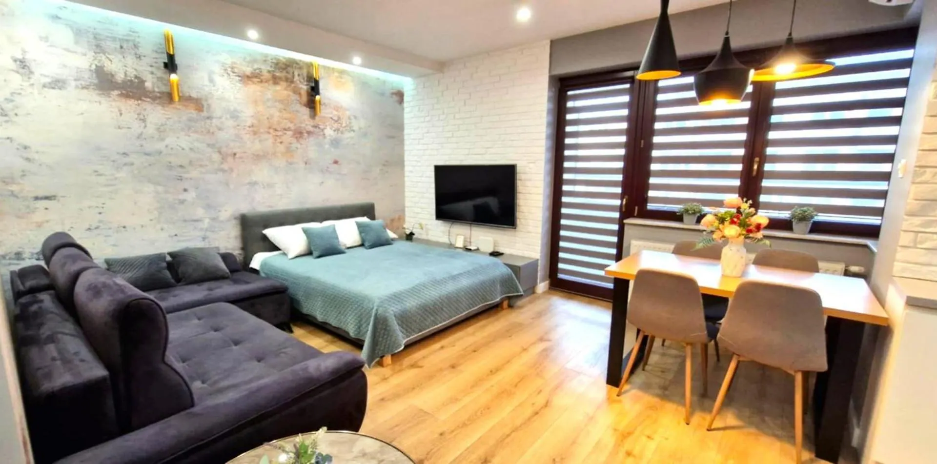Apartmán Luxury Blue Cascade Studio Downtown Balcony Krakov